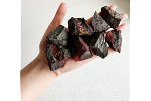 Luckeeper 1 lb Rough Crystals Bulk Raw Dragon Blood Healing Stones for Tumbling, Wire Wrapping, Wicca Reiki,Meditation