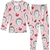Vozoza Pajama Sets Long Sleeve Top with Pants Cotton Soft Sleepwear 2 Piece Pjs Set