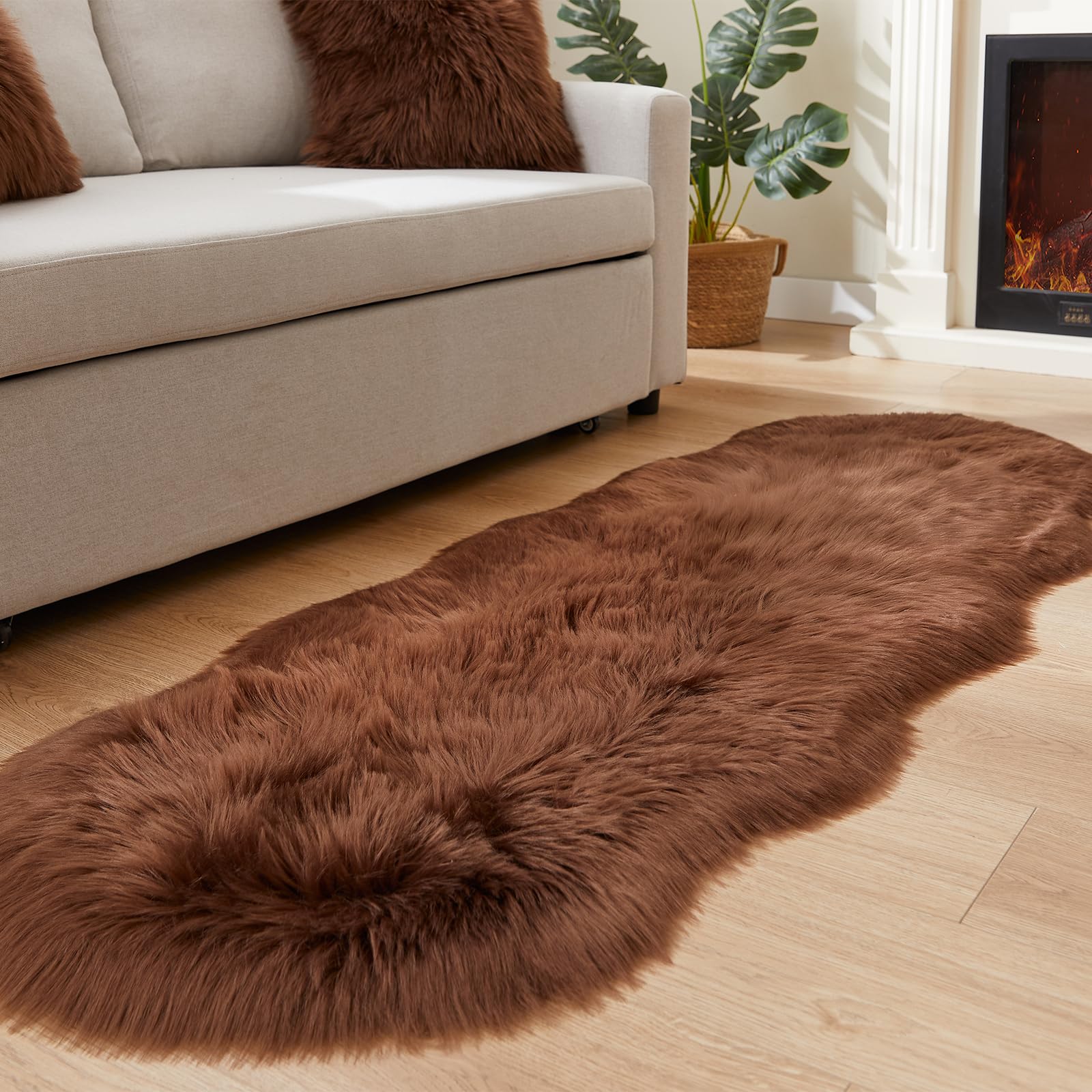 Soft Rug Fuzy EasyJoy Ultra Soft Fluffy Shaggy Area Rug Faux Fur Rug Chair Cover Seat ...