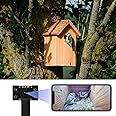 WIWACAM WiFi Bird Box Camera, 4K HD WLAN, Live Video to Phone, Easy Installation to Most of Bird Box Bird House Birdhouse Feeders Nesting, for Robins, Wrens, Tree Swallows, with Night Mode, Recording