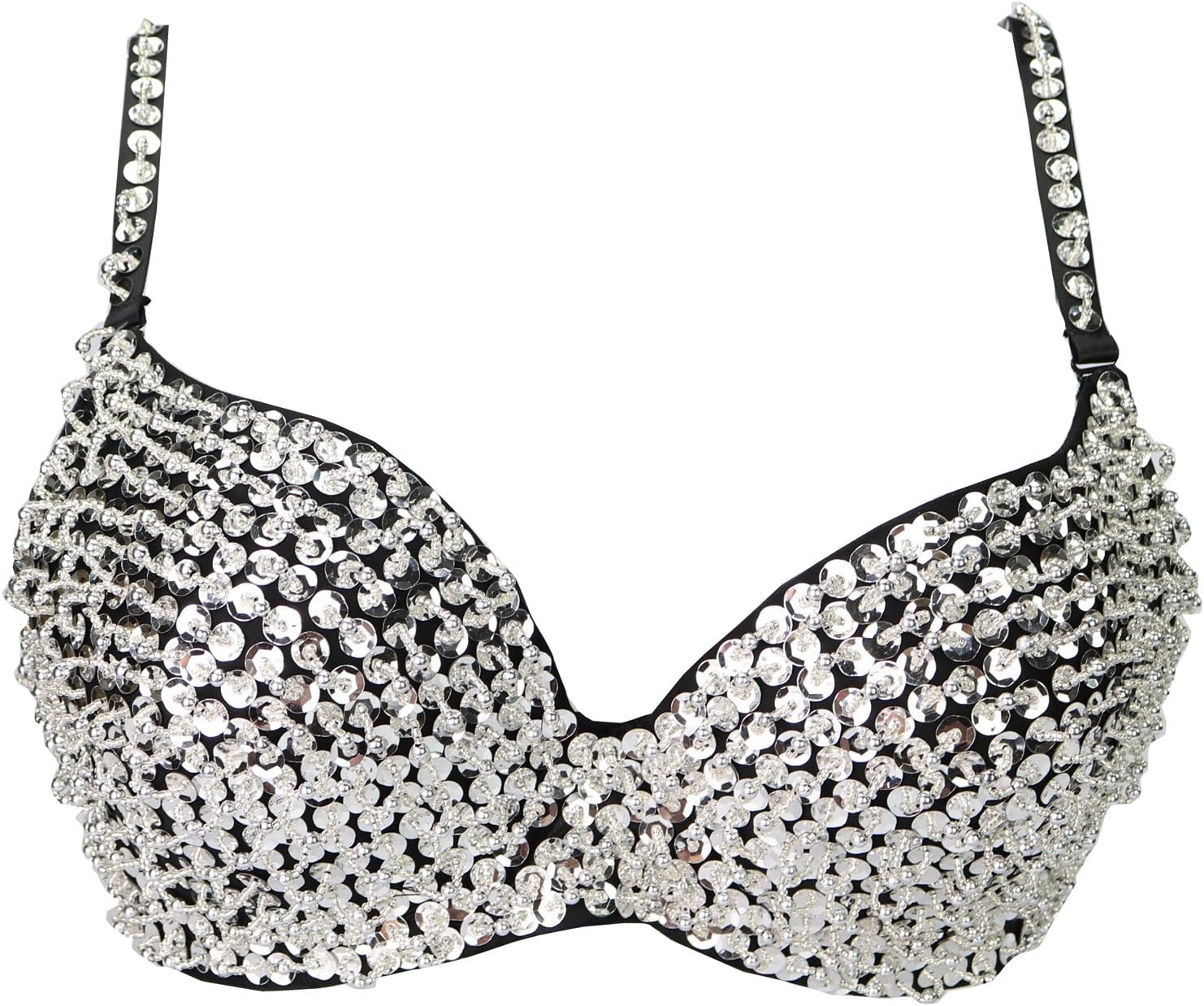 Night Lions fashion Babybreath Belly Dance Sequin Beaded Bra Plus Size