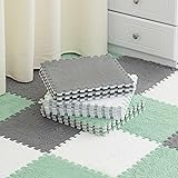 Amylove 36 Pcs Plush Foam Floor Mat Square