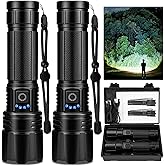 Bitlyle Rechargeable LED Flashlights High Lumen,99,000 Lumens Super Bright Flashlight,Powerful Flash Light with 5 Modes Waterproof Handheld Flashlight for Home Outdoor Camping