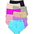 ToBeInStyle Women's 6 Pack High Waist Concealed Slit Pockets Elegant Print Girdle Briefs