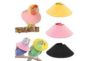 Magnoloran 3 Pack Anti-bite Bird Collars Anti-Grab Feather Plucking Wound Healing Safety Elizabethan Collar Neck Protector Recovery Cones for Budgerigar Cockatiel Lovebirds Cockatoo Parrots-S
