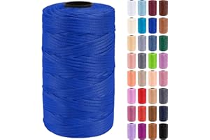 JeogYong Polypropylene Ribbon Yarn 3mm x 218 Yards Flat Macrame Cord 3mm Crochet Yarn for Handbags, Shopping Bags, Sun Hats, Shoes, DIY Crafts, Decorative Projects