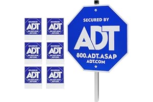 FUDORAY ADT Security Sign - Security Signs，Heavy Duty 28" Aluminum Yard Sign with Metal Stake Outdoor (1)