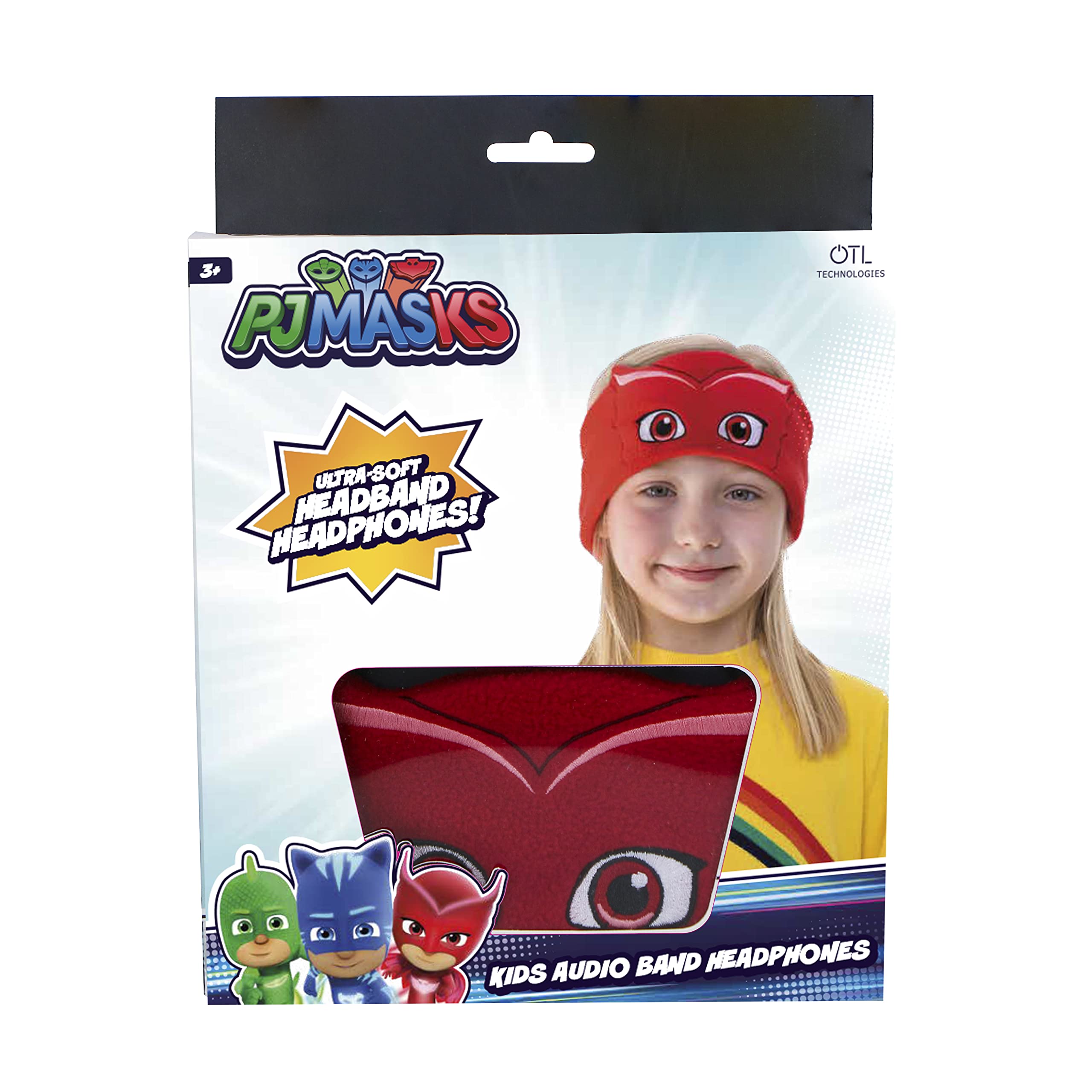 OTL Technologies Owlette Red Kids Audio band Headphones for Ages 3-7 Years