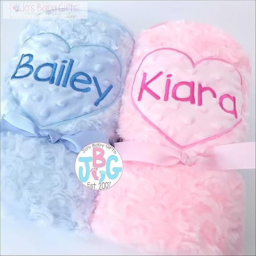 Luxury Personalised Fluffy Baby Blanket Pink Or Blue Blanket Baby Luxury Personalised Fluffy Baby Blanket Pink Or Blue Blanket Baby