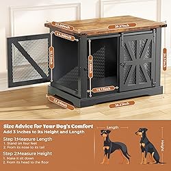 VOPEAK Farmhouse Dog Crate Furniture, Heavy Duty