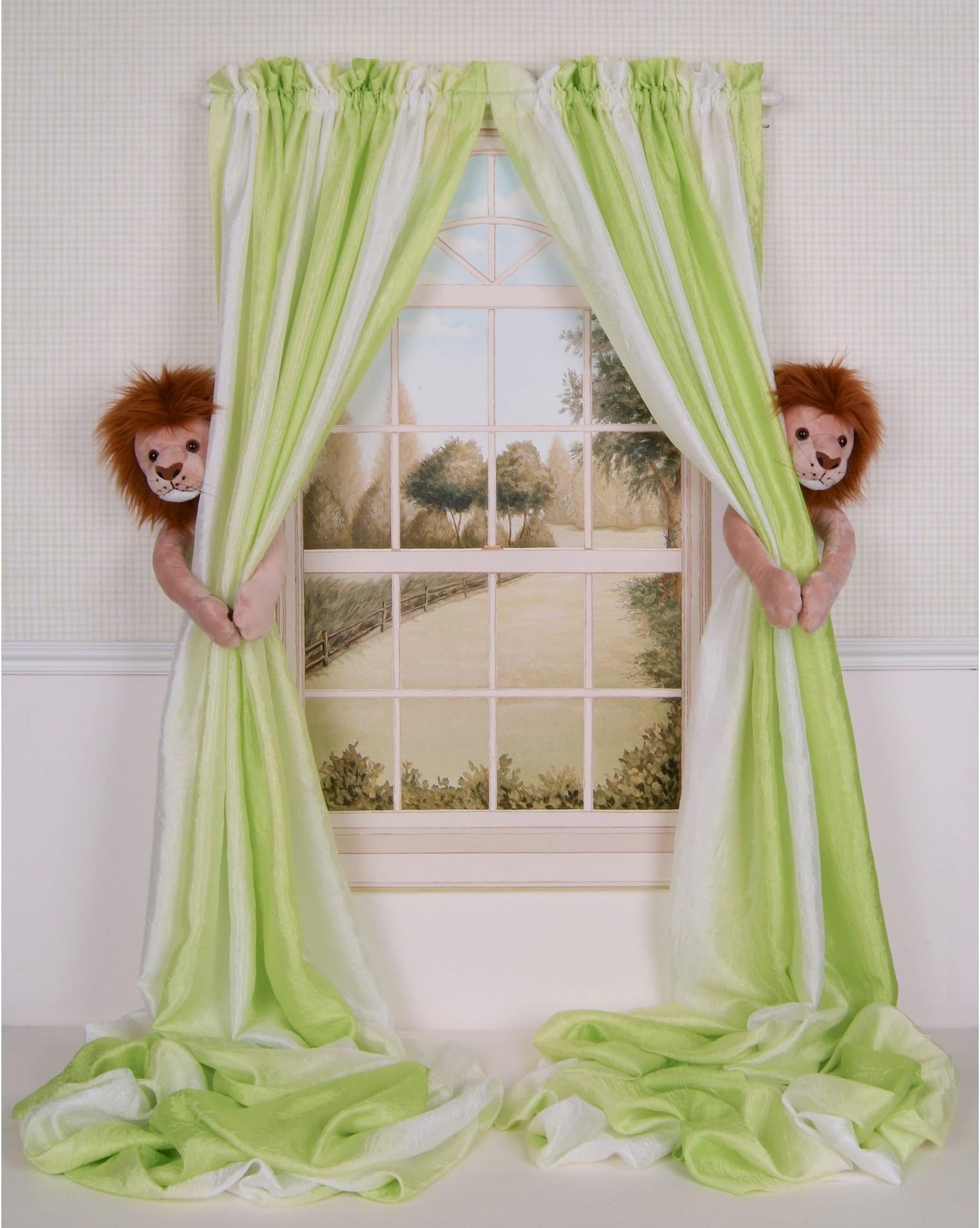 Curtain Critters ALBNLN130909SET Plush Safari Lion Curtain Tieback Set- 2