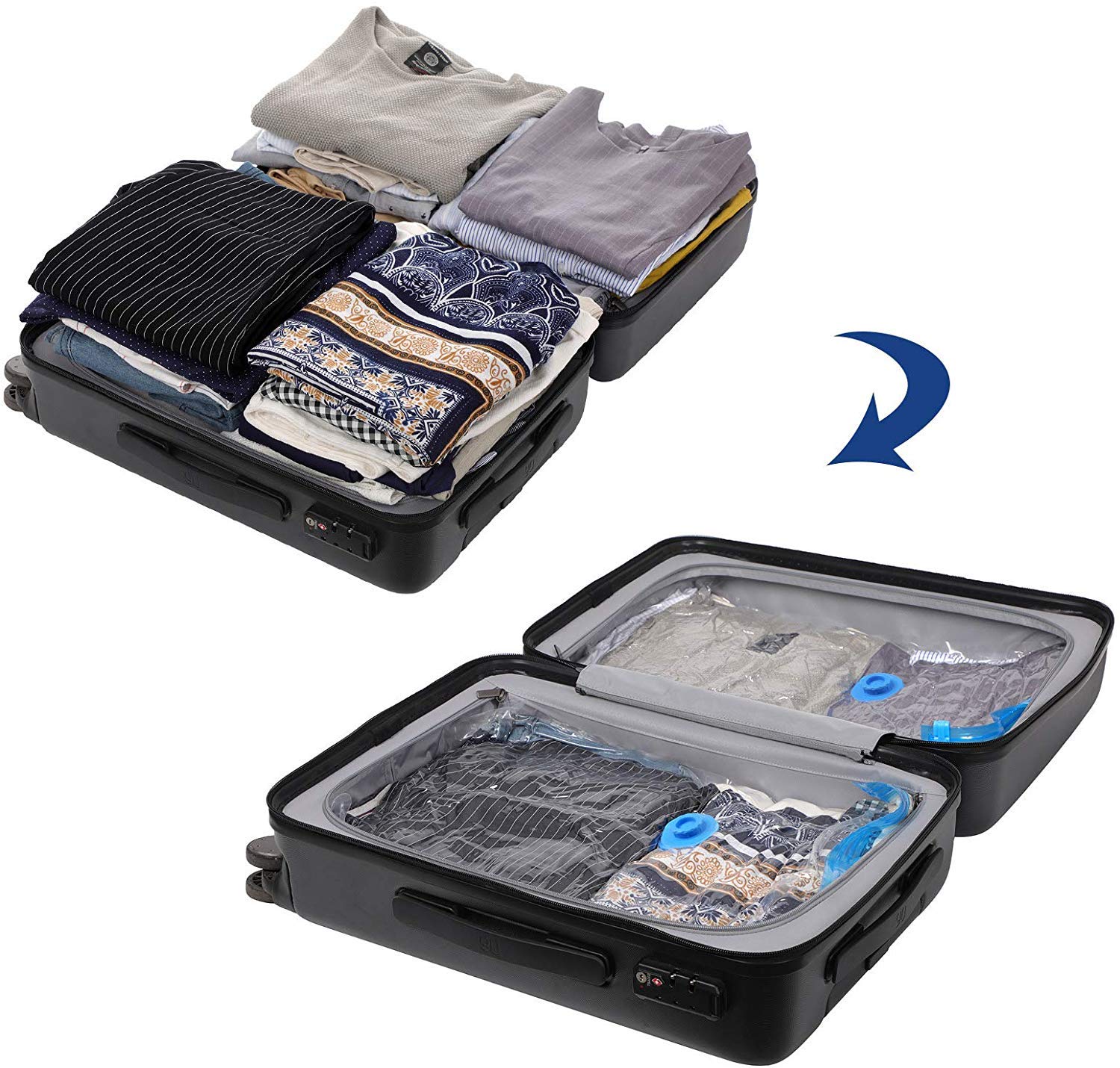 10 Piezas Bolsas de vacío Que ahorran Espacio Sobres para Ropa  Reutilizables, Almacenamiento Vacío Maleta de Viaje Bolsas de Bomba Italia  RedStar Bolsas ahorradoras de espacio Hogar y cocina futakuchi-hakata.com