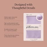 Kitsch Satin Pillowcase with Zipper Lavender 48x66 cm view 3