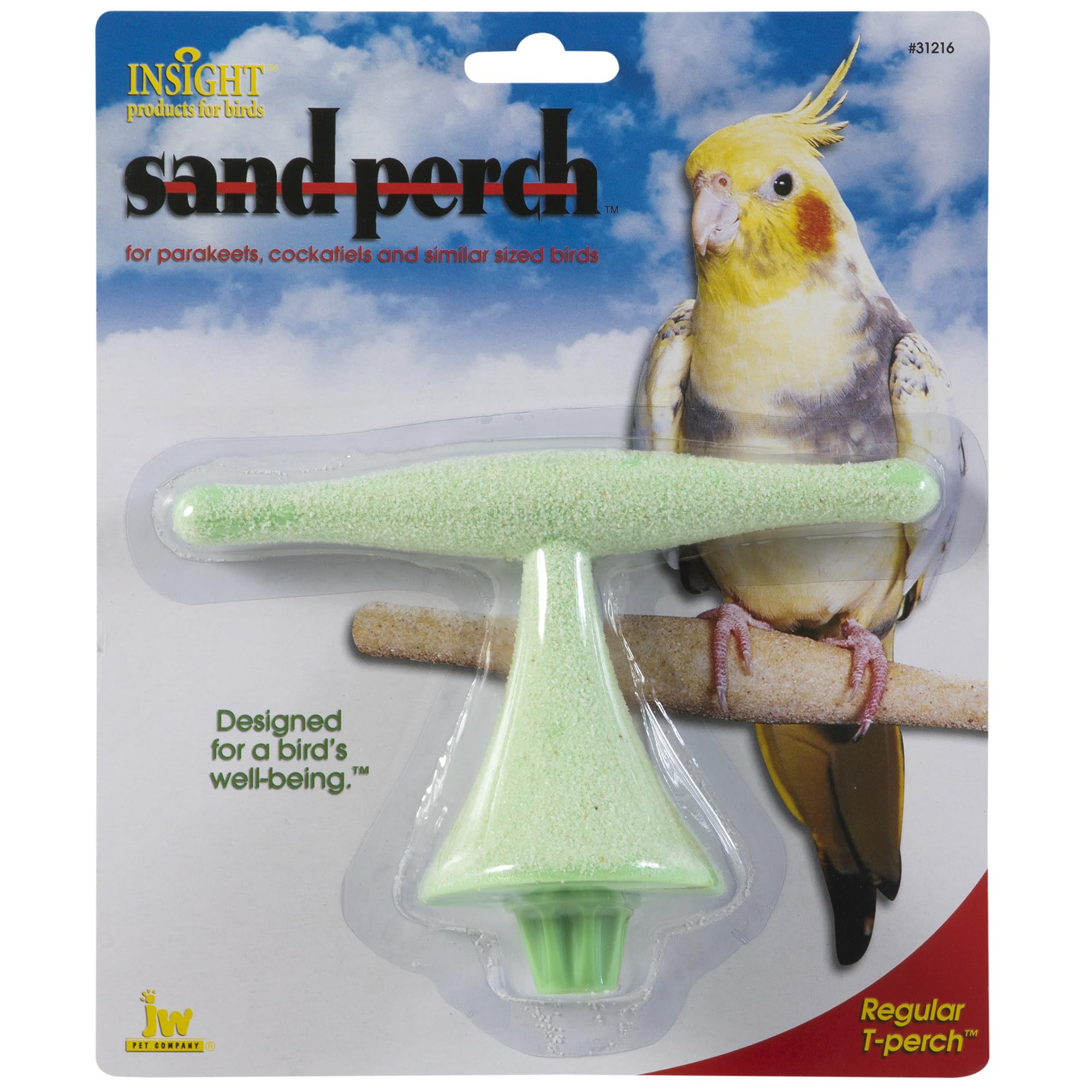 JW Pet Company Insight Sand Perch T Perch Bird Accessory, Regular, Assorted Colors