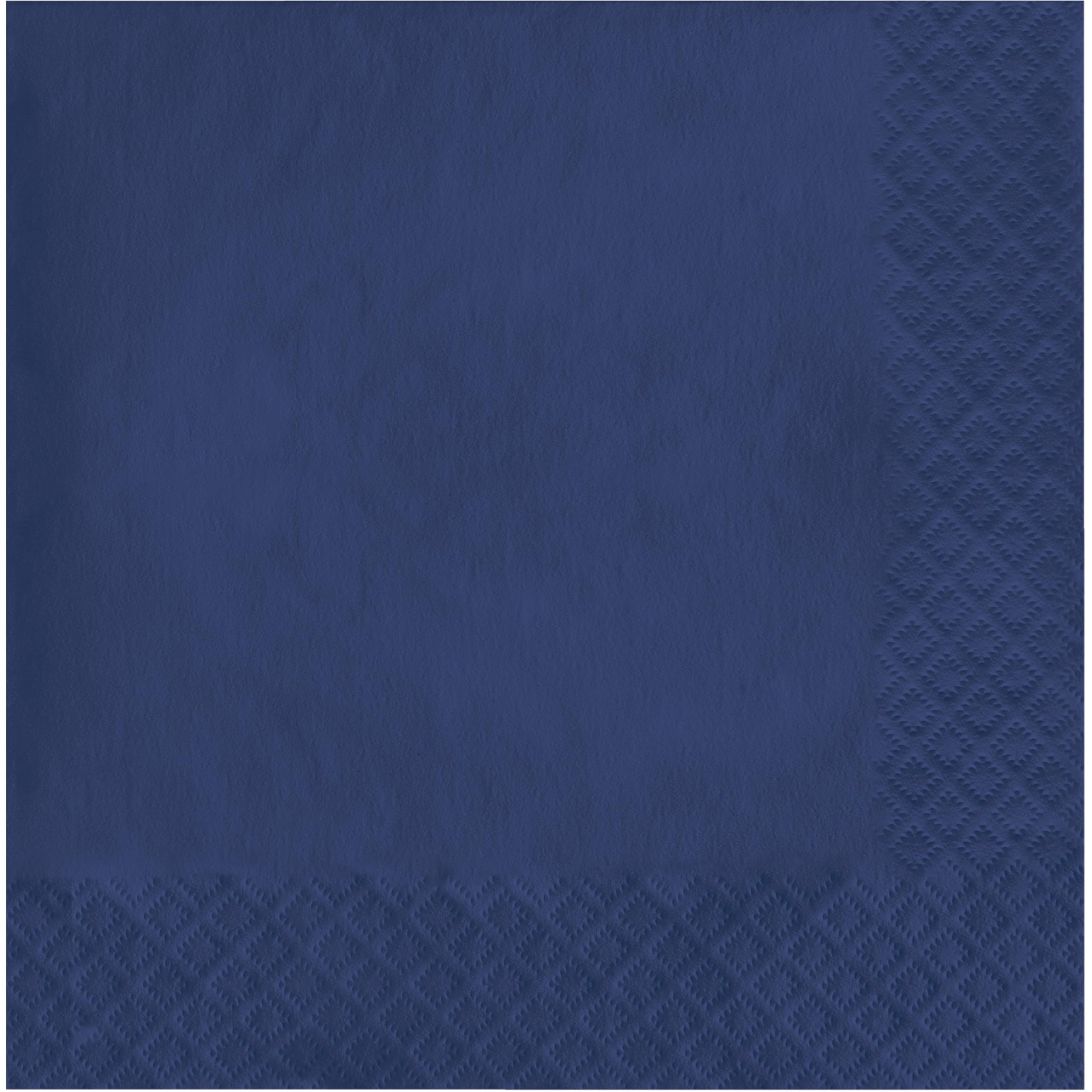 Creative Converting Napkins Tableware Items, 6.5" x 6.5", Navy Blue, 50 Count