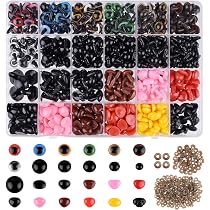 Papier Patron Couture Yeux De Sécurité PATIKIL 14-30mm Flash, 56 Pcs Yeux De Poupée Réalistes