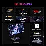 ASUS ROG Strix XG27ACS 27 inch 2560x1440 180Hz Wide G-Sync USB-C view 3