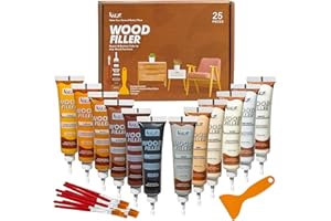 Everything You Need Katzco Furniture Repair Wood Fillers - 25pcs - Plastic Scraper Scratches Paste - Stains, Scratches, Floors, Tables Scarpe - Repair Fillers Scrape Bulk Pack