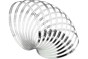 ALLWIN Hose Clamp Set - 10PCS 6 inch 304 Stainless Steel Worm Gear Hose Clamps for Fuel Line,dryer,Intercooler,Garden Water Pipe and Washing machine,Automotive Plumbing,140mm-165mm Hose Clamps