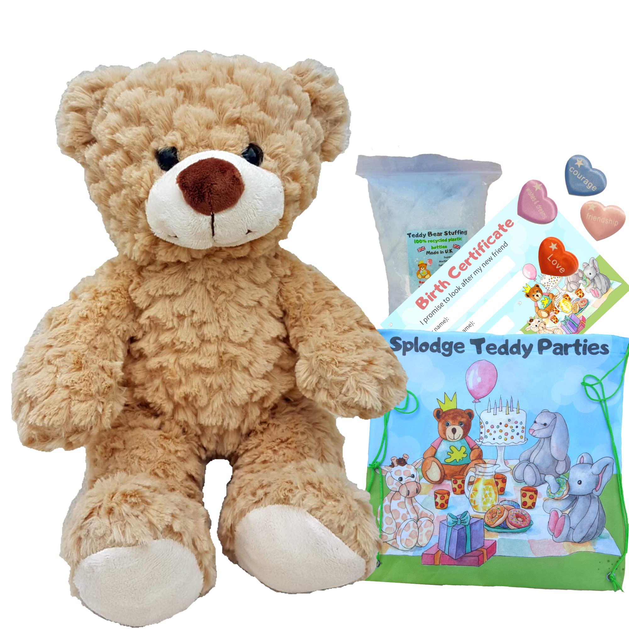 DIY Teddy Bear - Toffee the Bear - No sewing - Build make your own teddy bear kit - Size: 16"/40cm