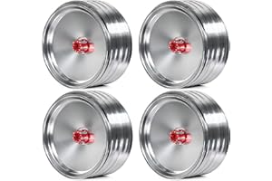REDSPIDER 1.9 Beadlock wheels aluminium，1.9 wheels（4pcs）for Axial SCX10 UTB10 TRX4 TRX6 Redcat Gen7 Gen8 VS4-10 Wheel hub Upgrade. (Silvery)