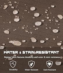 SPOSULEI Men's Cargo Work Pants Waterproof Ripstop