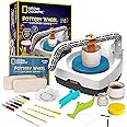 NATIONAL GEOGRAPHIC Pottery Wheel for Kids – Complete Pottery Kit for Beginners, Plug-In Motor, 2 lbs. Air Dry Clay, Sculptin