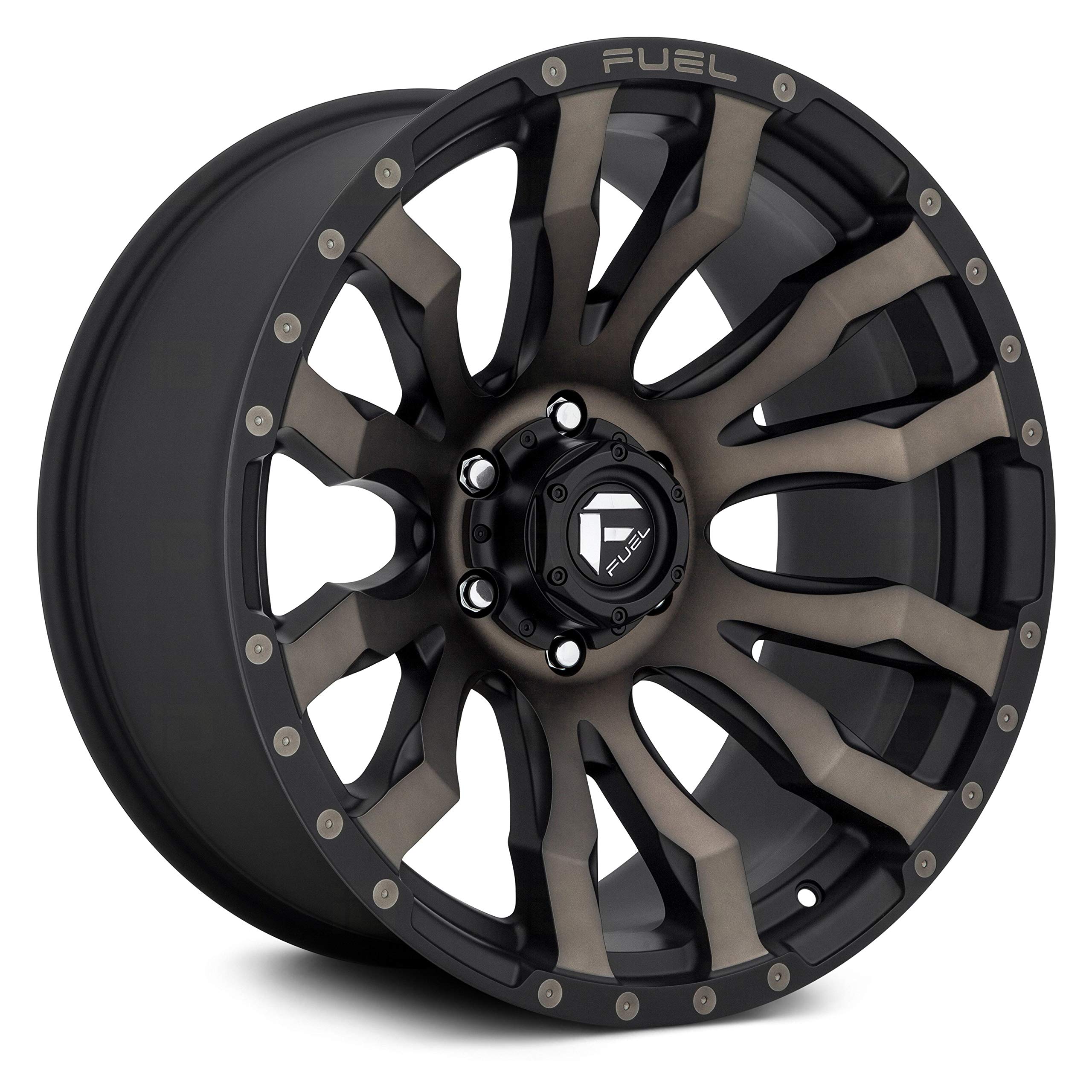 Fuel Offroad Blitz 18X9 8X6.5 125.1 MBT +01, Matte Black Machined with Dark Tint, Model: D674 Blitz