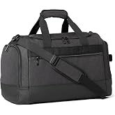 Amazon Essentials Lightweight Carry-on Duffel with Wet Pocket and Shoe Compartment, 20", Black