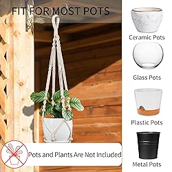 IDEEEPAN 3 Pack Macrame Plant Hanger