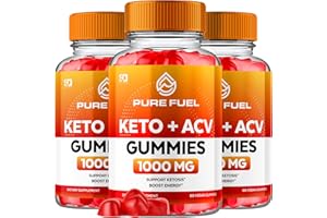 S.O LABS (3 Pack) Pure Fuel Keto ACV Gummies, Pure Fuel Keto Gummies Maximum Strength, Pure Fuel Keto + ACV Vegan Gummies Advanced Formula 1000MG Apple Cider Vinegar Plus Folic Acid Vitamin B12 (180 Gummies)