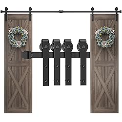 TITECK Double Sliding Barn Door Hardware Kit - 12