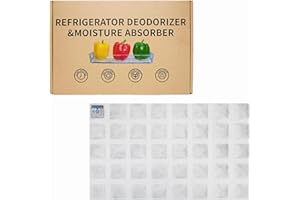Aeribbon Refrigerator Deodorizer, Outperforms Baking Soda Fridge Deodorizer, Odor Eliminator for Fridge & Freezer, Refrigerator Air Freshener And Moisture Absorbers Pad (Single Pack)