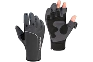 BASSDASH WintePro Insulated Fishing Gloves Water Repellent with Fleece Lining Cold Weather Winter Gloves for Men Women Ice Fishing Hunting Photography Hiking