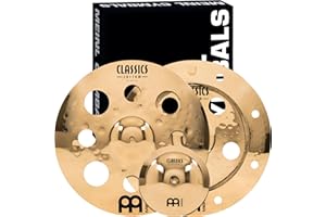 Meinl Cymbals Cymbal Set Box Effects Pack with 16” Trash Crash and China Plus Free 8” Bell – Classics Custom Brilliant – Made in Germany, Two-Year Warranty (CCFX-B)
