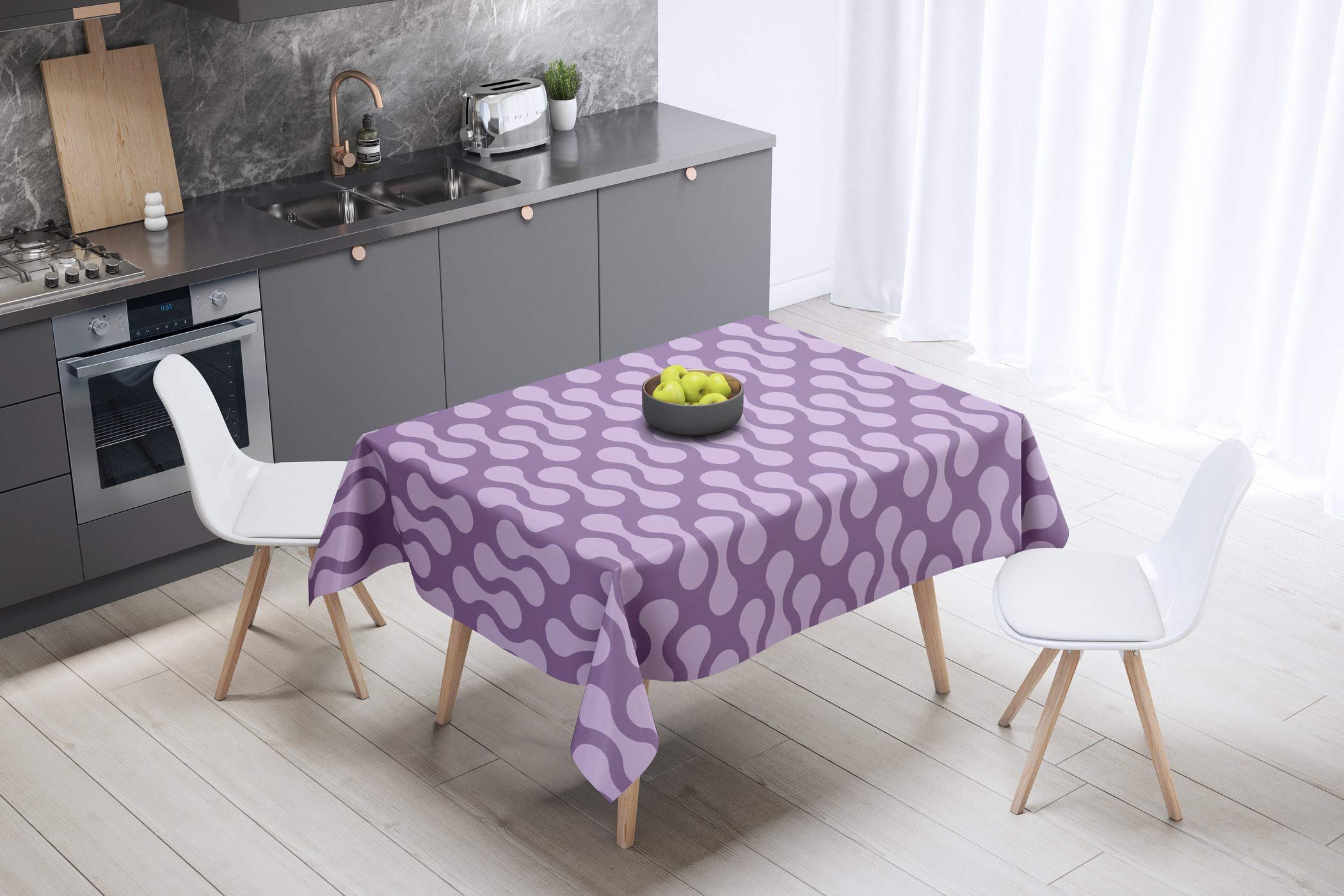 Bonamaison Kitchen Decoration, Tablecloth, 140cm x 140cm - Designed and Manufactured in Turkey
