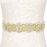 Pardecor Wedding Belt Rhinestone Belt Bridal Wedding Dress Sash Trim Rhinestone Applique Dress Belt Crystal Sash Accessories