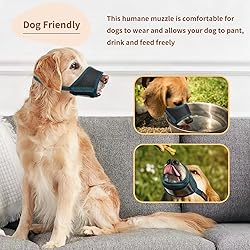 HEELE Dog Muzzle,Soft Nylon Muzzle Anti Biting
