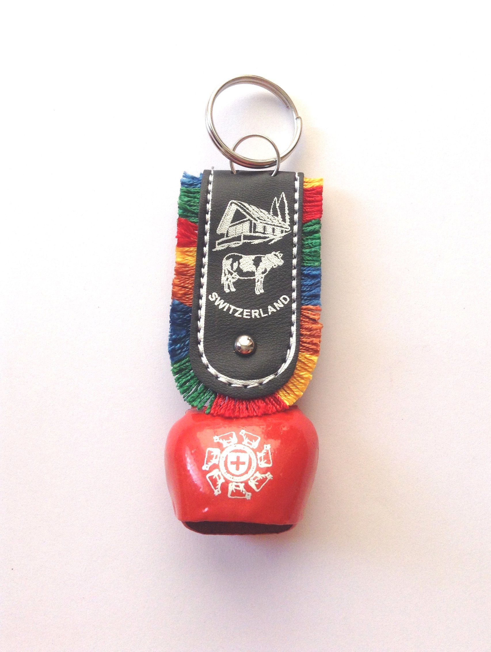N R Creations RED SWISS COW BELL CAR HANGING DOOR HANGING GIFT ITEM - size 3-1101