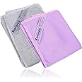 Korwex Window Cleaning Cloth (Purple) and Enviro Cloth (Grey), Basic Package Cleaning Cloth, Streaks Schatches Free. (Purple 1 Pack, Grey 1 Pack)