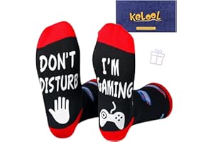 Kelool Do Not Disturb I'm Gaming Socks,Men Gifts for Men Teen Boys Dad Him Son Fathers,Valentines Christmas Stocking Stuffers