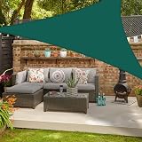 Yeahmart Triangle Sun Shade Sail 5x5x5m with Fixing Kit Green view 6