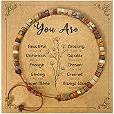 yupoxiu Inspirational Gifts Healing Natural Stone Bracelets - Thinking of You, Get Well Soon Encouragement Gifts Strength Bracelets for Women Friends Sister, Christmas Stocking Stuffers Thanksgiving Basket