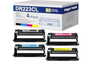 MOLIMER DR223CL Drum Unit Set 4-Pack Replacement for Brother DR223 DR-223CL DR-223CL-BK Drum use to MFC-L3710CW MFC-L3770CDW HL-3230CDN HL-3290CDW HL-3270CDW Printer Drum