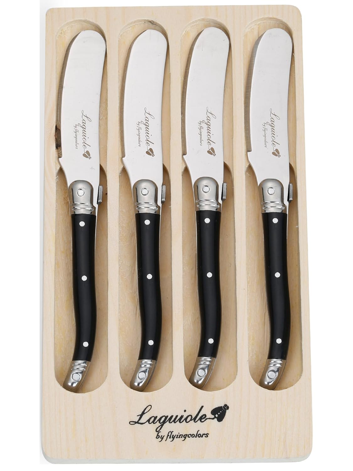 FlyingColors Laguiole Butter Knives / Spreaders Set, Stainless Steel