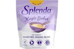 SPLENDA Magic Baker Zero Calorie Plant Based Granulated Baking Blend with Stevia, Erythritol and Allulose – Zero Sugar, Keto Friendly, 1lb (16 oz) Pouch (Pack of 1), White