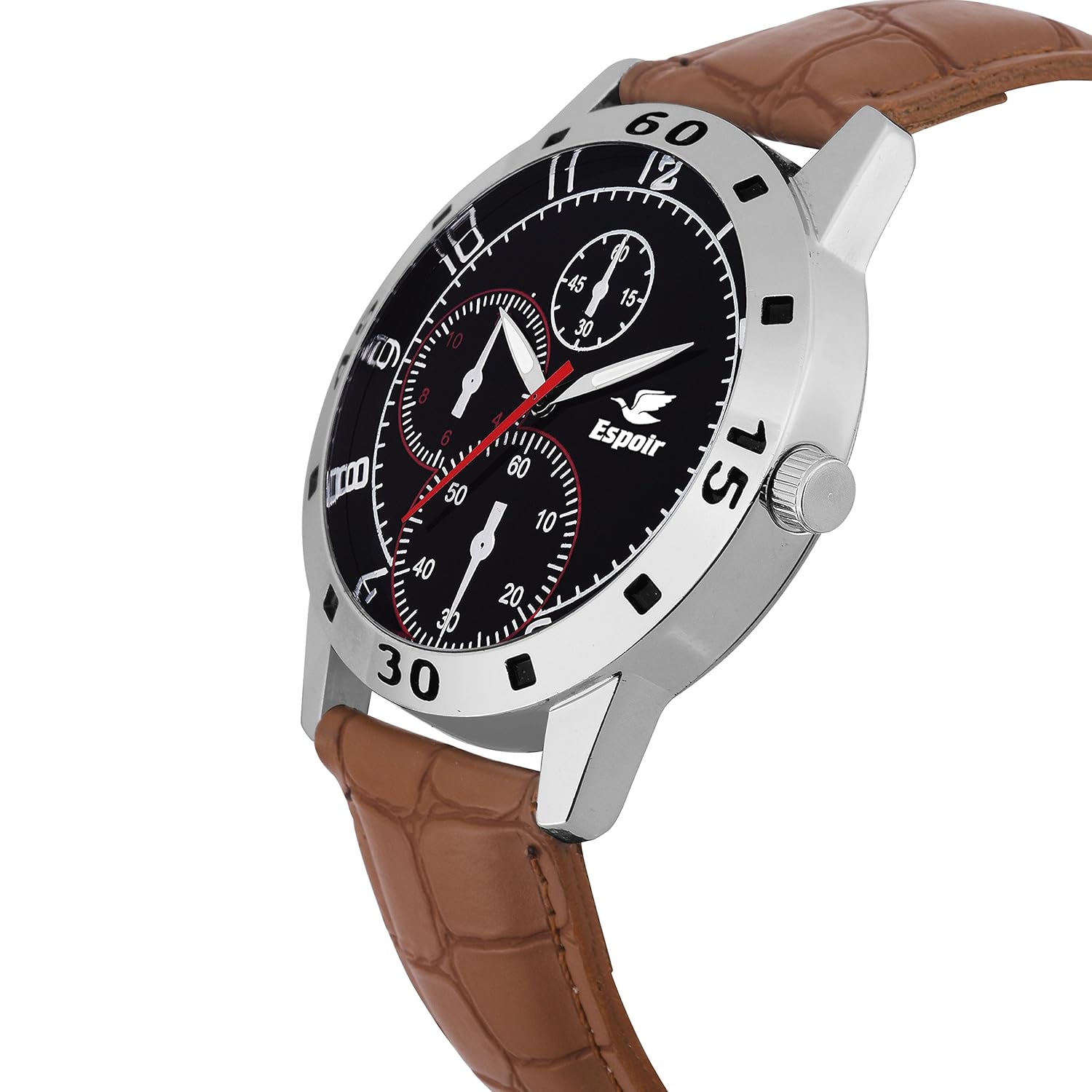 espoir analogue black dial men's watch - chrono0507