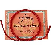 ioieia Authentic blessed Tibetan monks handmade Dorje Knot protection bracelet for women and men with a talisman