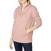 鶹 Essentials Women's Standard French Terry Fleece Quarter-Zip Top