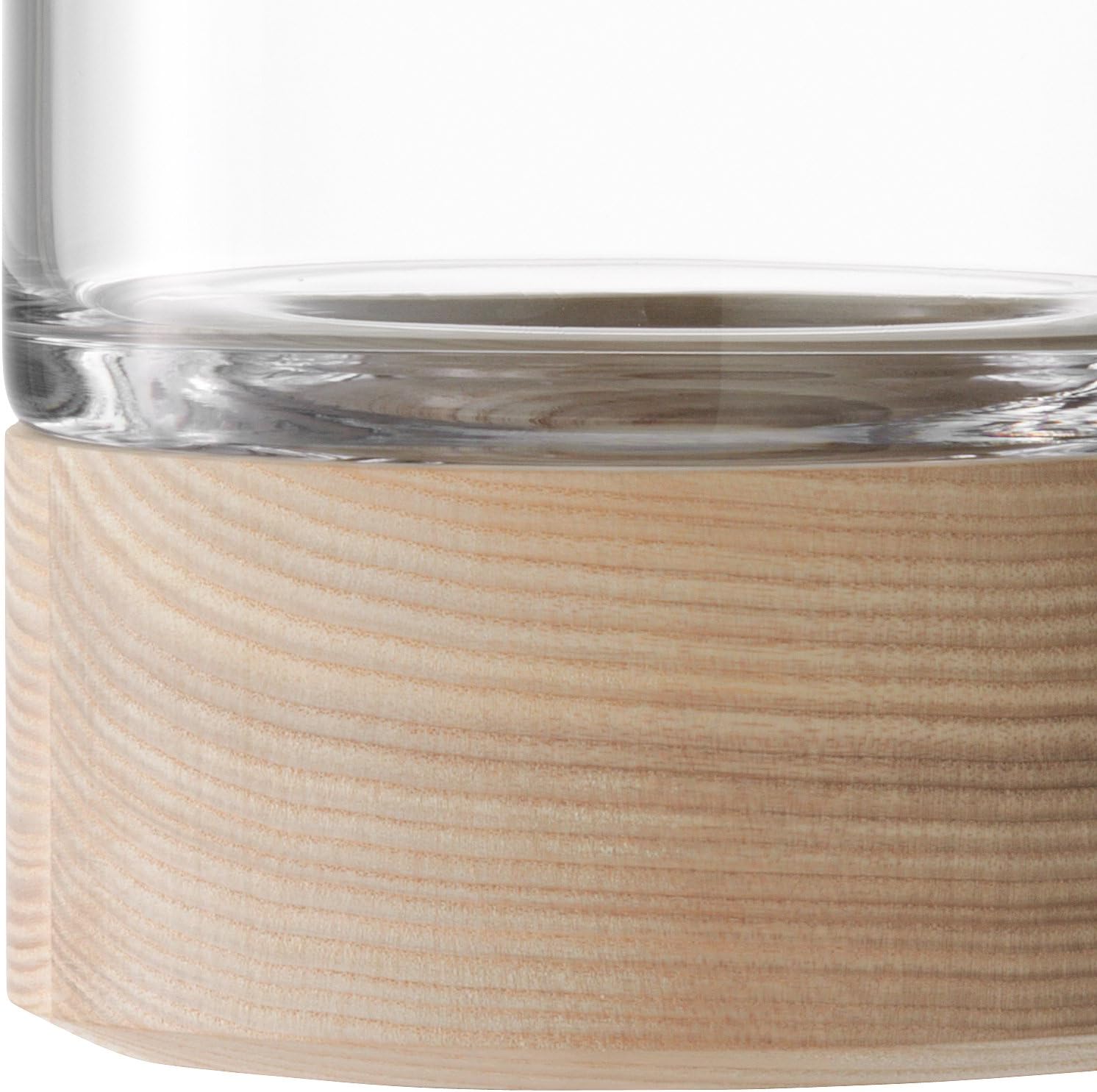 LSA International Lotta Vase/Lantern Clear & Ash Base H18cm - Image 4